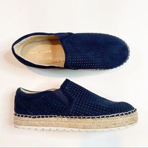Marc Fisher • slip on navy espadrille size 10